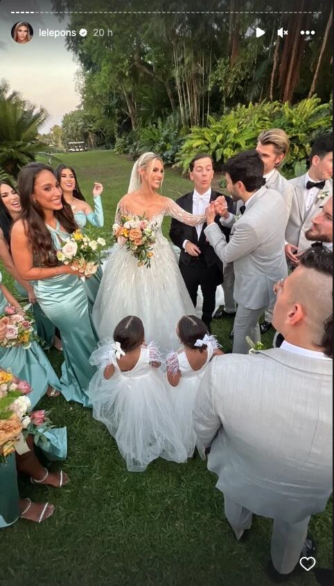 Los magnificos vestidos de Lele Pons para su boda