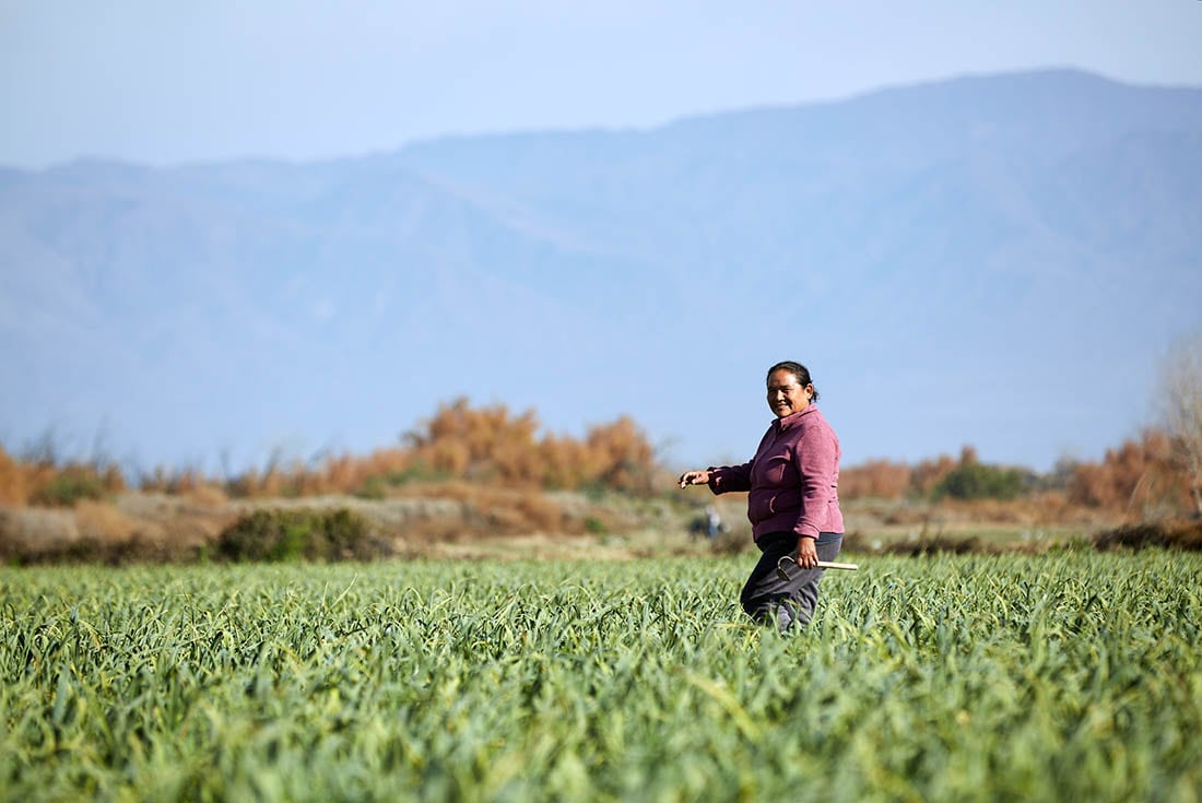 Día de la Agricultura Nacional: Susana Romero, feliz en el campo.