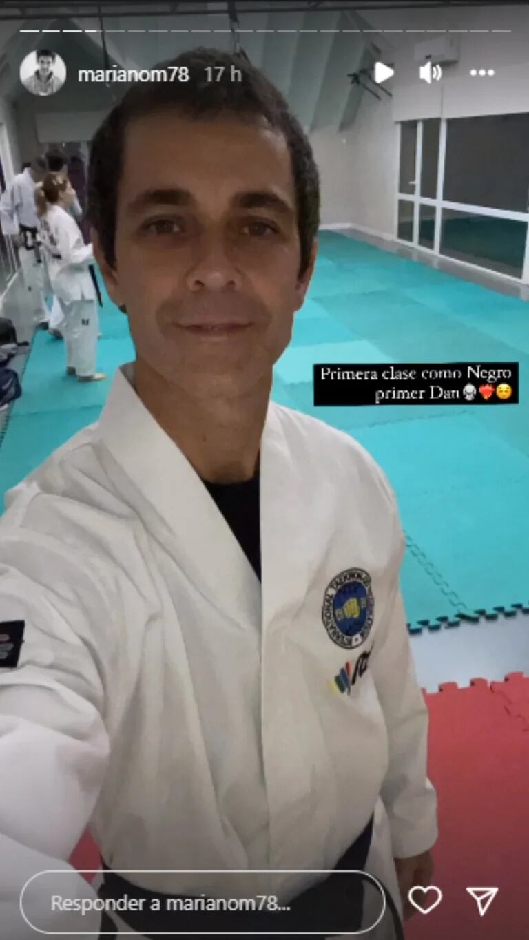 Mariano Martínez compartió su felicidad con sus seguidores.