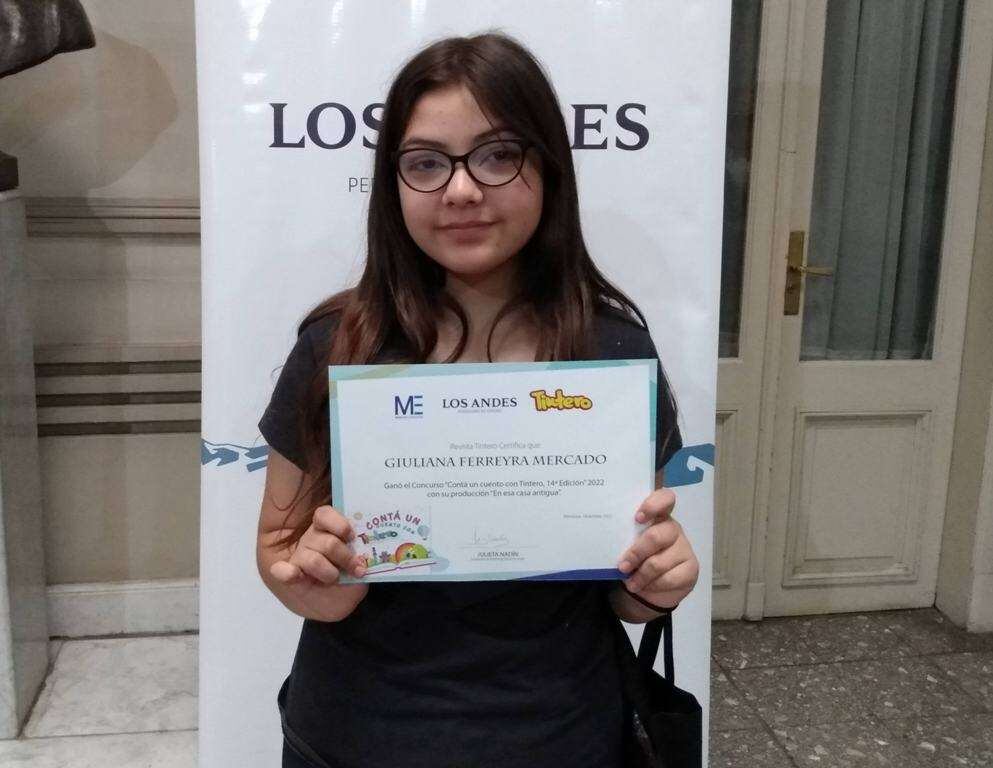 Giuliana Ferreyra Mercado, ganadora del Concurso “Contá un cuento con Tintero” 2022, 14ª Edición.

