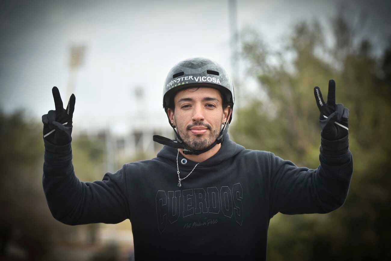 José Maligno BMX Freestyle que va a las Olimpíadas​ a representar a Argentina. Entrenamiento en el parque del kempes
(Facundo Luque / La Voz)