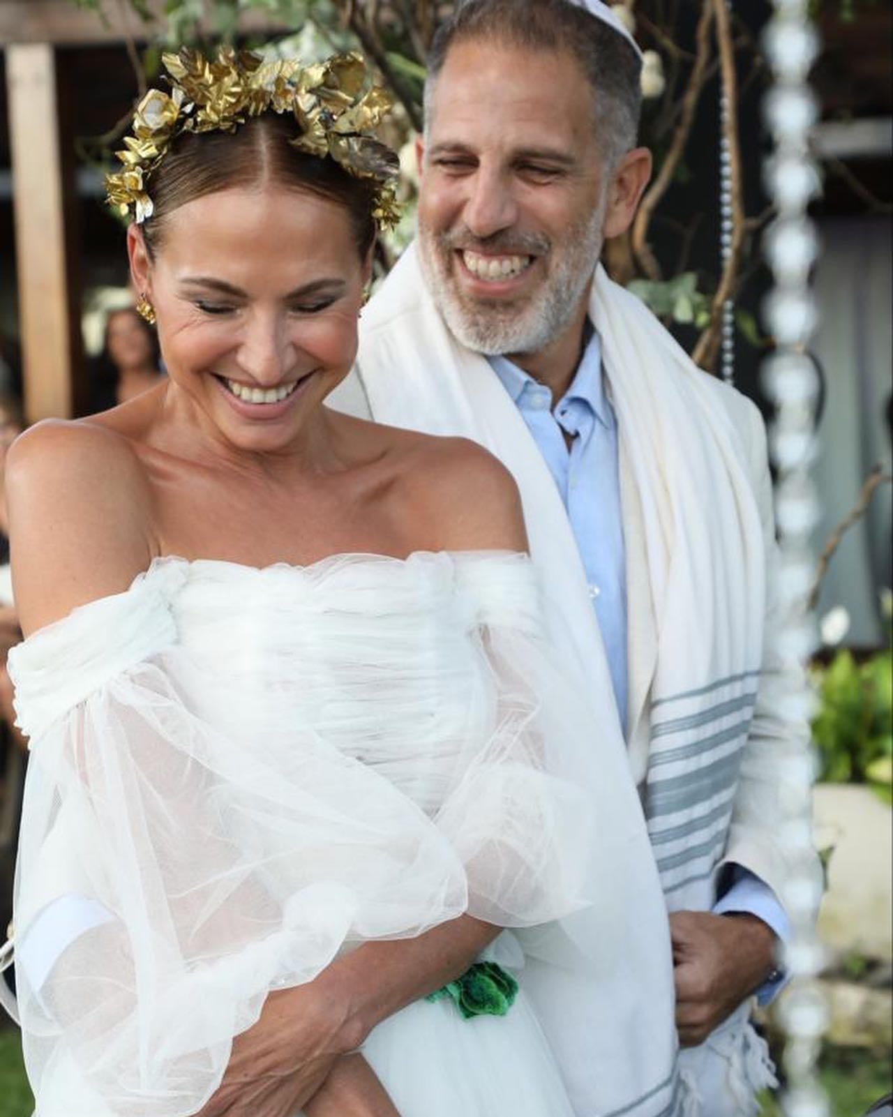 Así fue el look de inspiración celta de Natalia Lobo para su casamiento