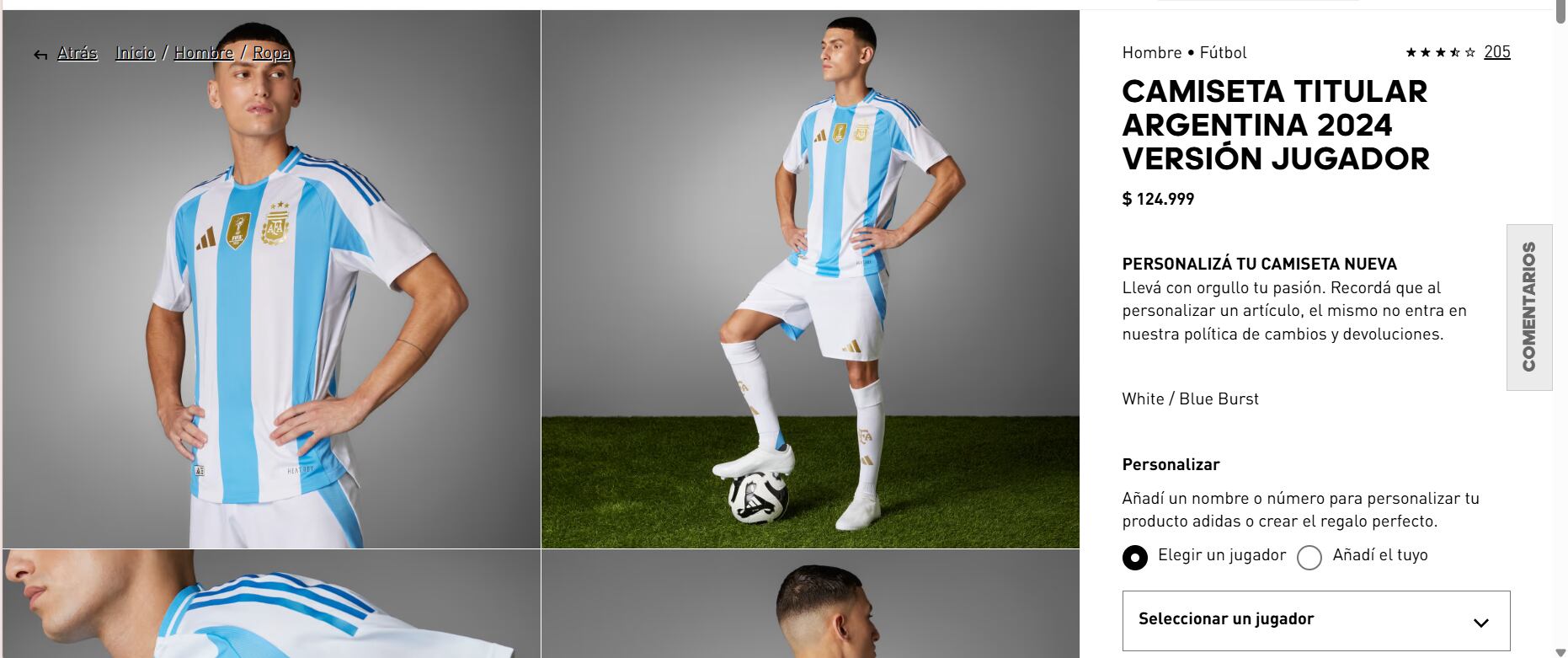 Esto es lo que vale una camiseta de la Selección Argentina para papá.