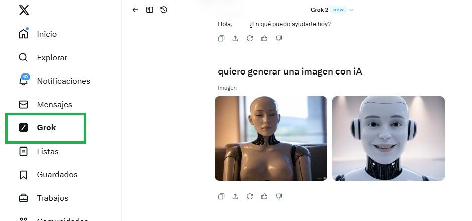 Cómo crear fotos con IA en X: se hace en el chatbot Grok