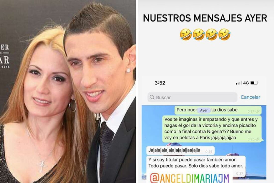 El mensaje de la esposa de Ángel Di María, previo a la final contra Brasil.