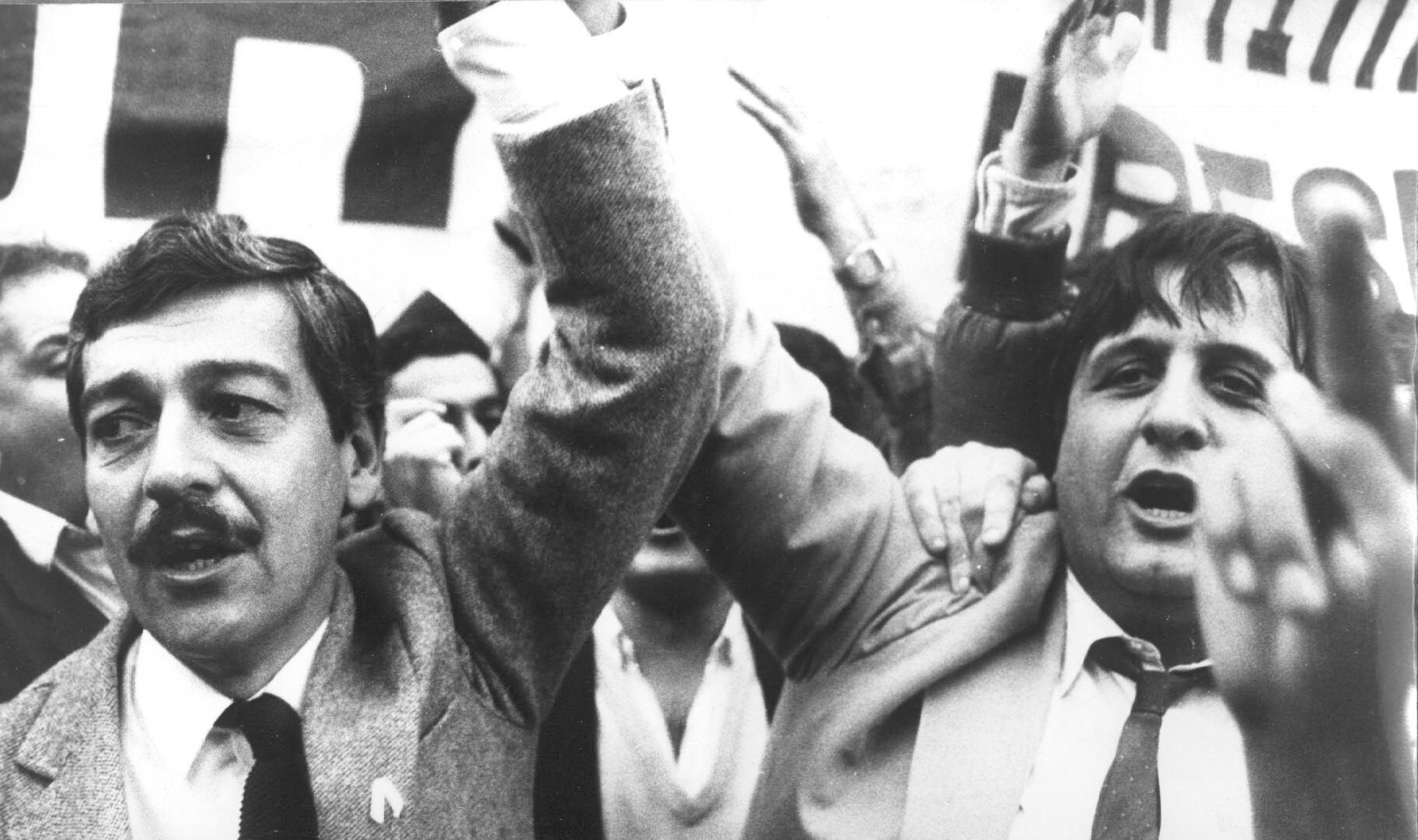 Contra el Golpe. En 1987 juntó con Bordón salieron a manifestarse en San Martín y Garibaldi contra el levantamiento carapintada que puso en jaque a Alfonsín.