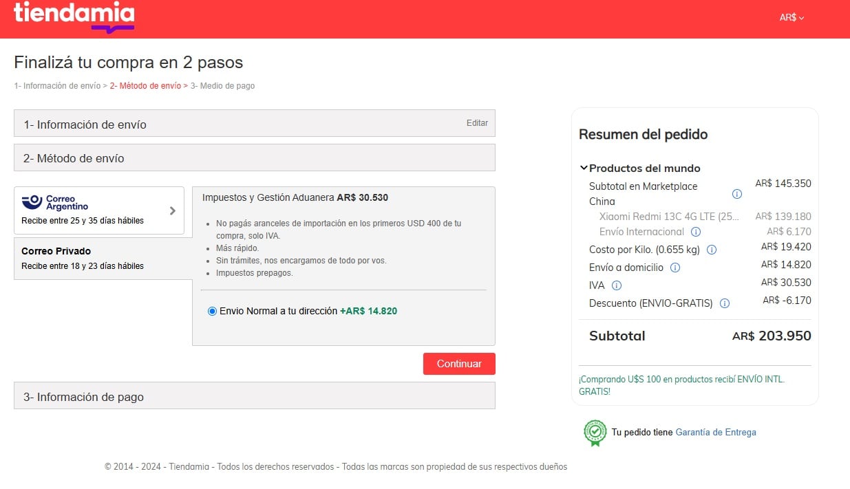 Compra de Xiaomi Redmi 13C en TiendaMia sin aranceles de importación