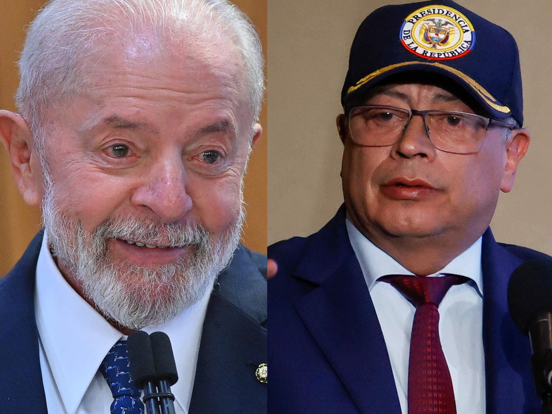 Combo de fotografías de los presidentes de Brasil, Luis Inácio Lula da Silva (d) y el de Colombia Gustavo Petro. Los presidentes de Colombia, Gustavo Petro, y Brasil, Luiz Inácio Lula da Silva, mantuvieron ayer una conversación telefónica para tratar la situación en Venezuela, como parte de la estrategia de estos países y de México de mediar en la crisis que vive el país sudamericano después de las elecciones. En la llamada participaron también Celso Amorim, el asesor de Lula, y los cancilleres de ambos países, el colombiano Luis Gilberto Murillo y el brasileño Mauro Vieira, quienes además se reunirán en la mañana de este jueves en Bogotá con el tema central de Venezuela sobre la mesa. EFE/ André Borges/Mauricio Dueñas Castañeda