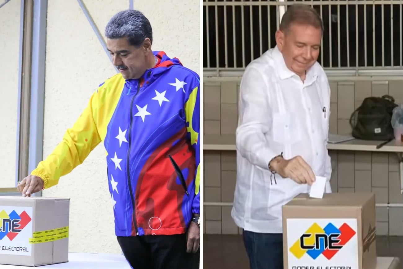 Nicolás Maduro y Edmundo González Urrutia votaron y se aguardan los resultados.