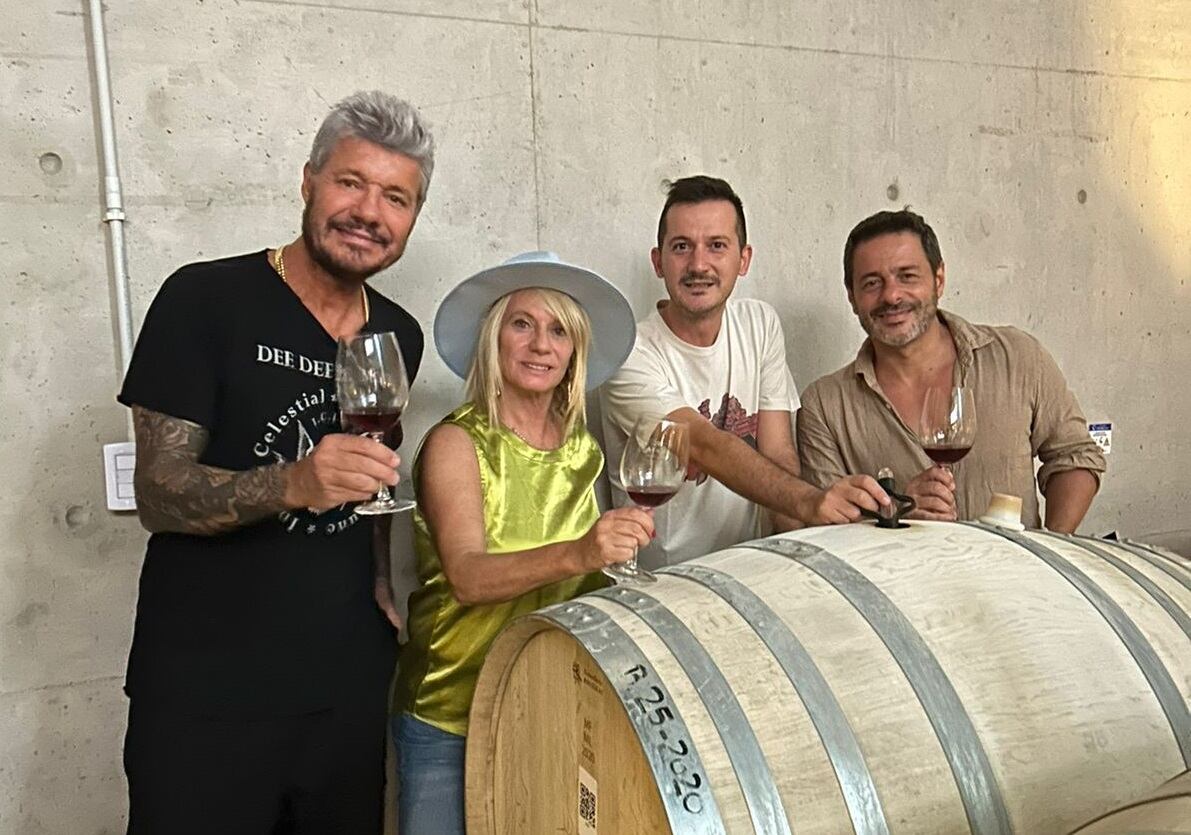 Marcelo Tinelli visitó una bodega de la zona de Agrelo en Mendoza. - Gentileza