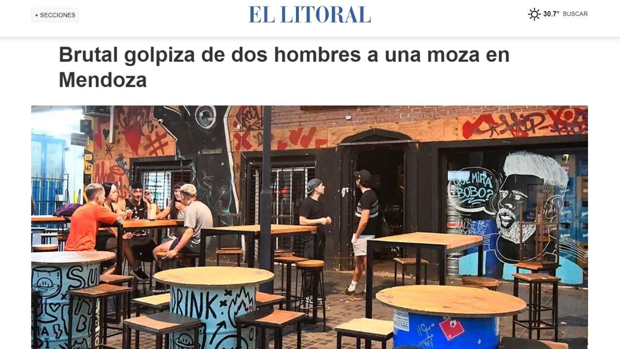 La agresión a la joven moza de la Arístides se replicó en los medios nacionales.