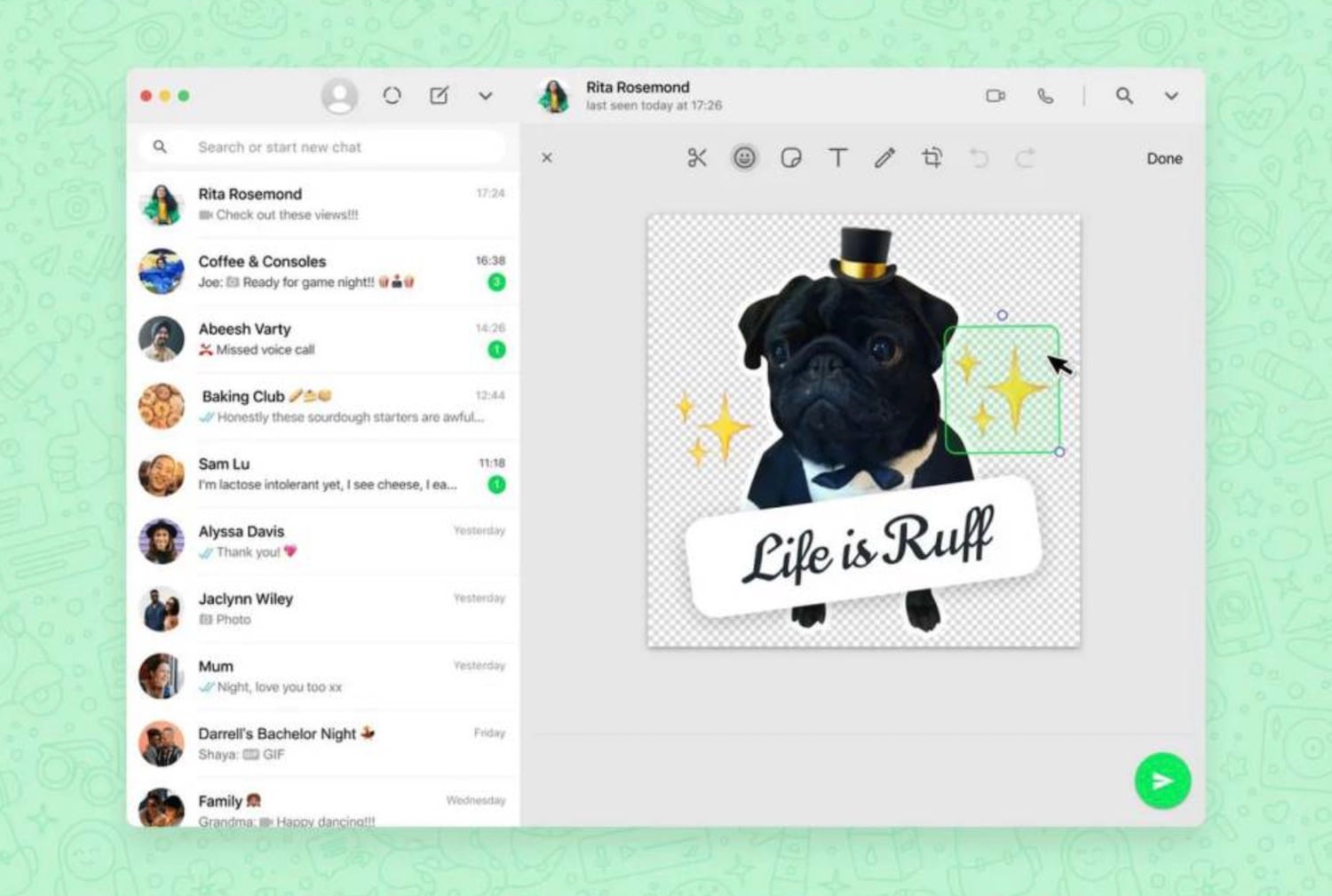 WhatsApp sumó una nueva función para crear Stickers en su versión web.