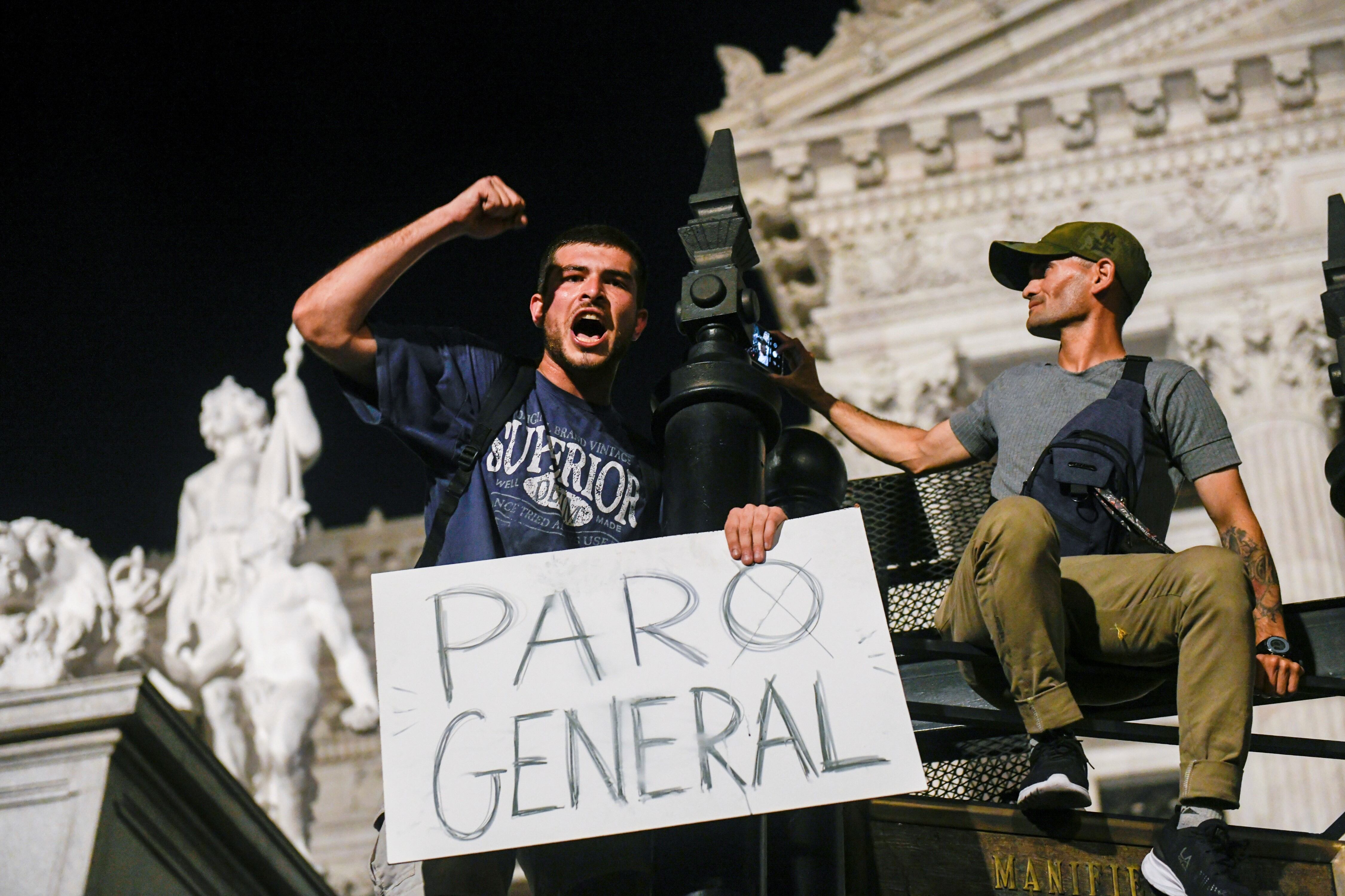 Paro general de la CGT. (AP)