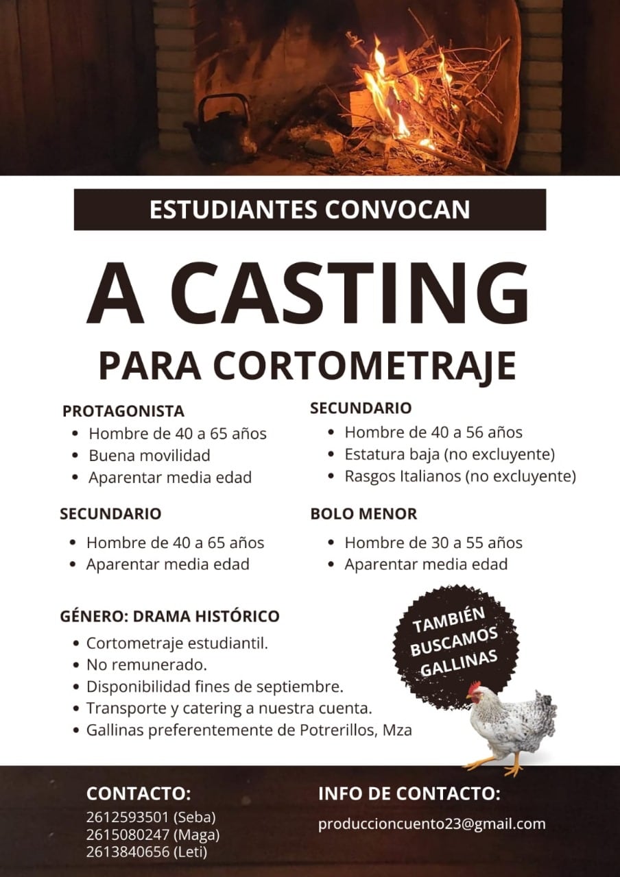 Los estudiantes buscan elenco para el cortometraje. 