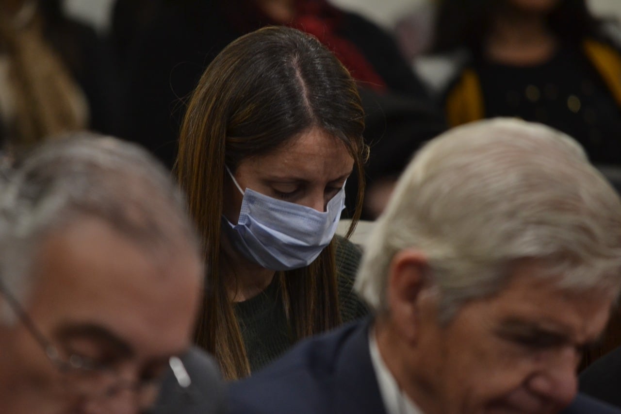 La médica Andrea Piatti, durante los alegatos por la muerte de Guadalupe Codes.