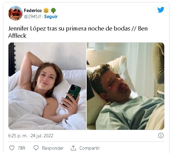 Ben Affleck se volvió meme por quedarse dormido en su luna de miel.