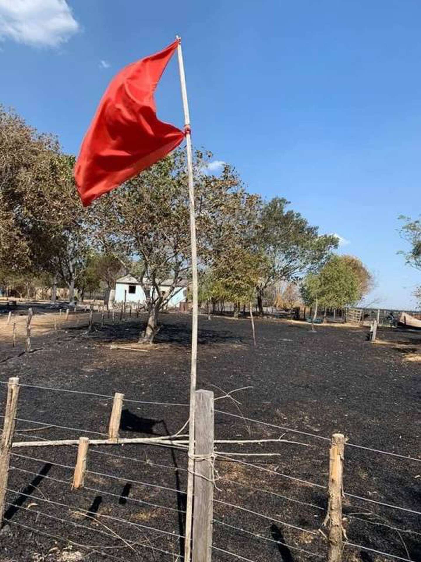 En medio de la destrucción por los incendios en Corrientes, una ermita al Gauchito Gil quedó intacta tras el paso del fuego.