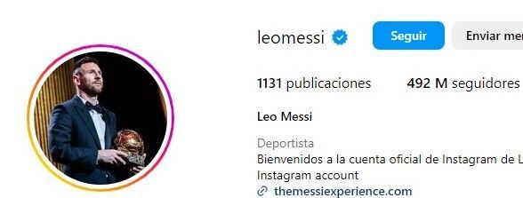 Esta era la foto de Leo Messi en Instagram antes de la actual.