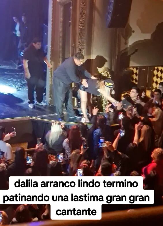 Dalila generó gran preocupación por su estado en un show y los usuarios se volcaron en las redes. Foto: Infobae