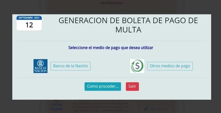 Cómo pagar online la multa por no votar en las PASO 2023.