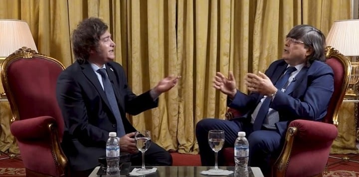 Jaime Bayly entrevistó a Javier Milei. Foto archivo