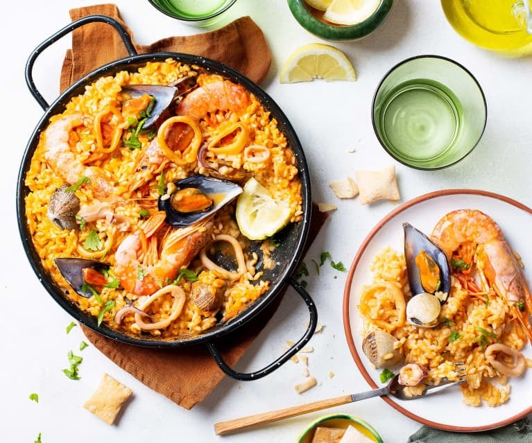 Paso a paso para hacer la paella de mariscos