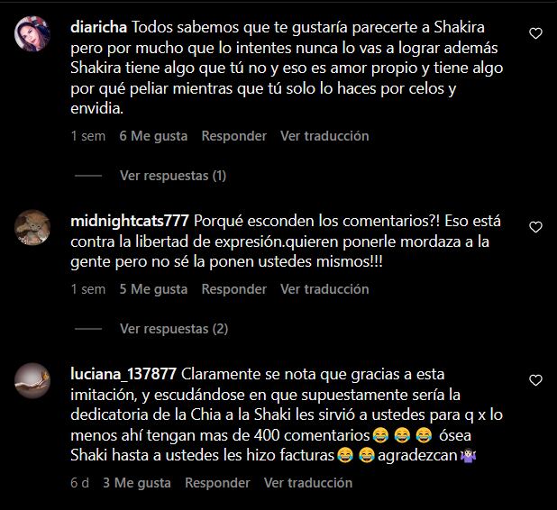 El público contra la canción que parodia el tema de Shakira