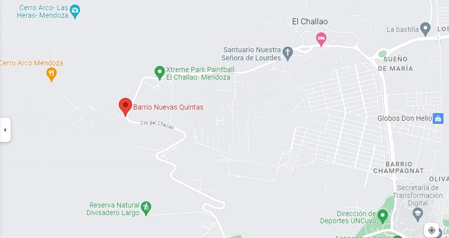 Ubicación del Barrio Nueva Quinta.