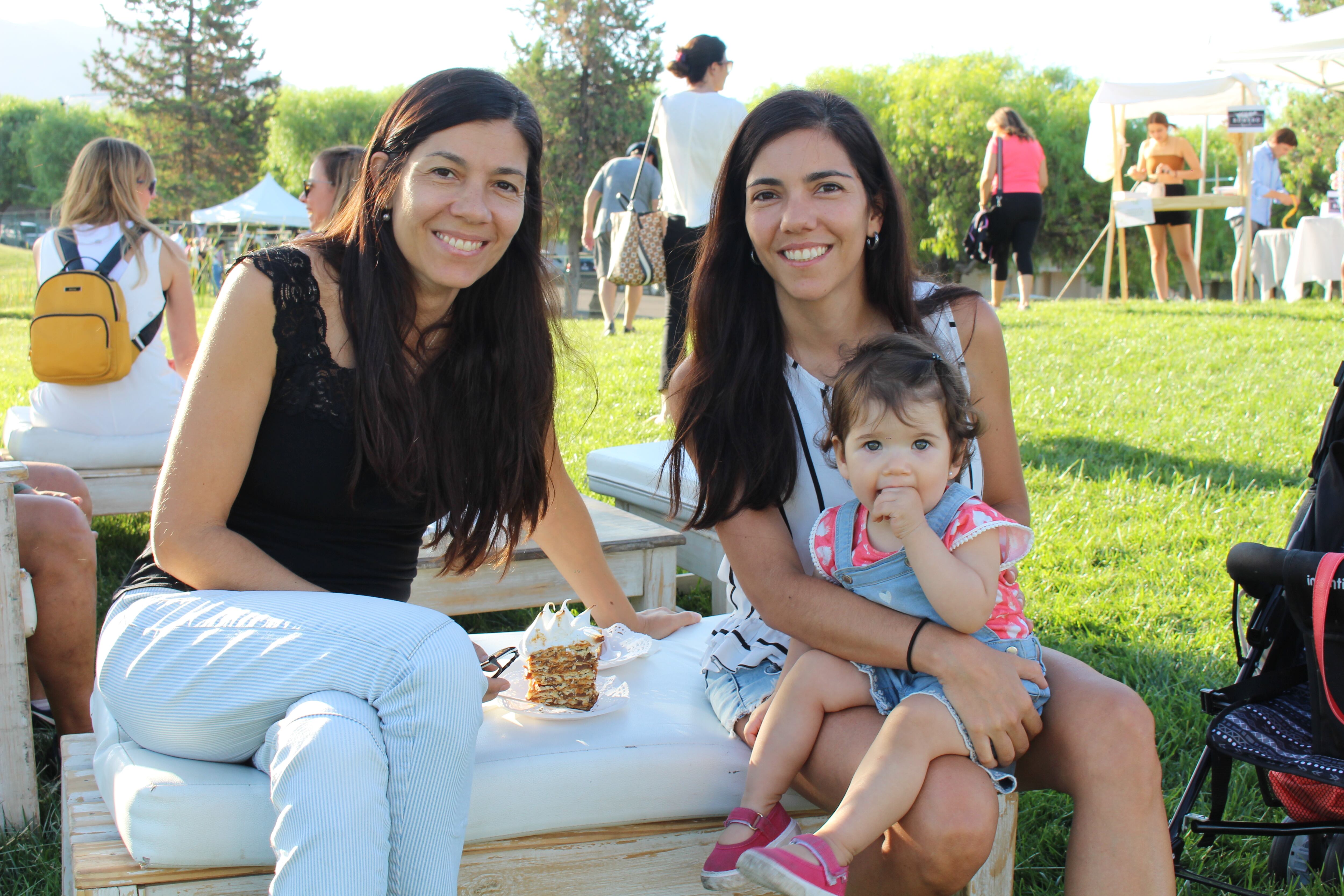 Marcela, Celeste y Chiara Scarpelli.