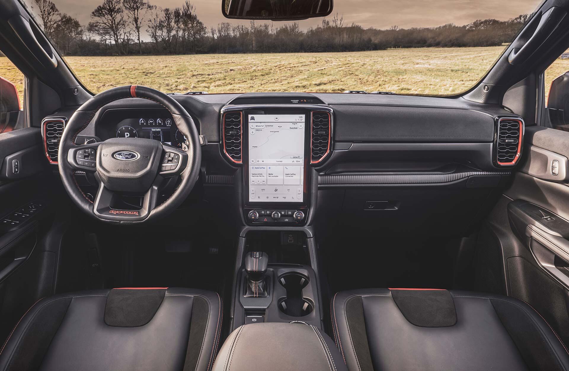 El interior de la nueva Ford Ranger 2023.