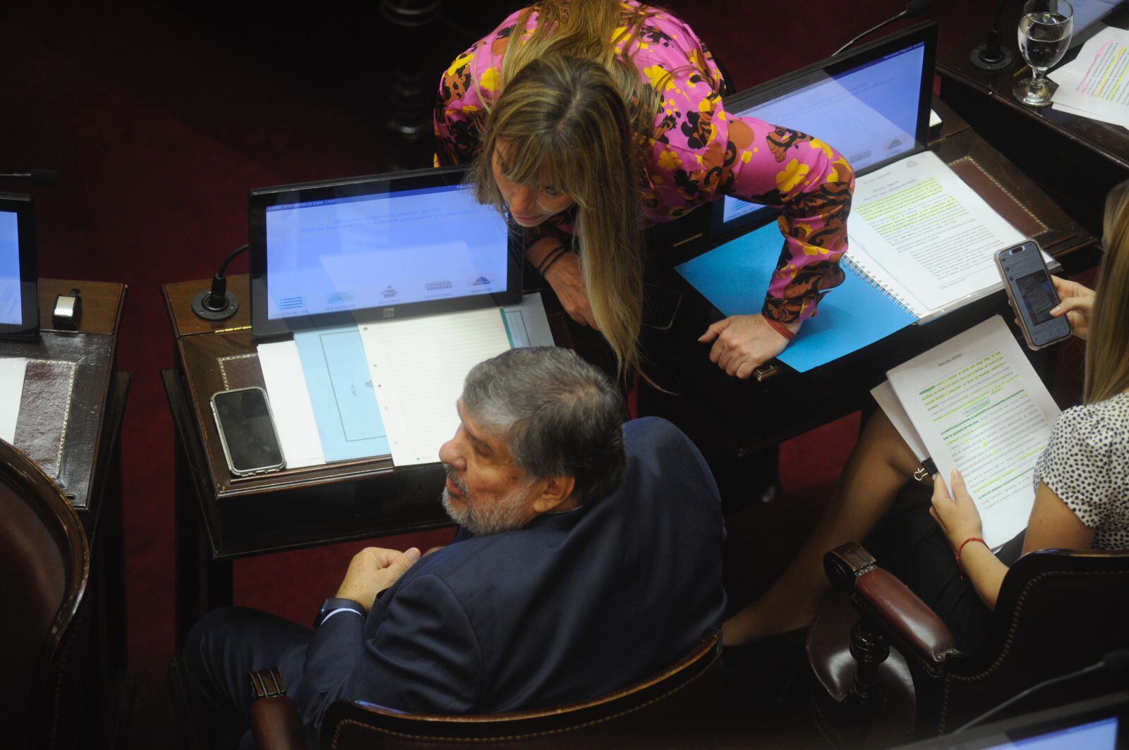 José Mayans y Juliana Di Tullio, de Unión por la Patria (Foto: Federico López Claro)