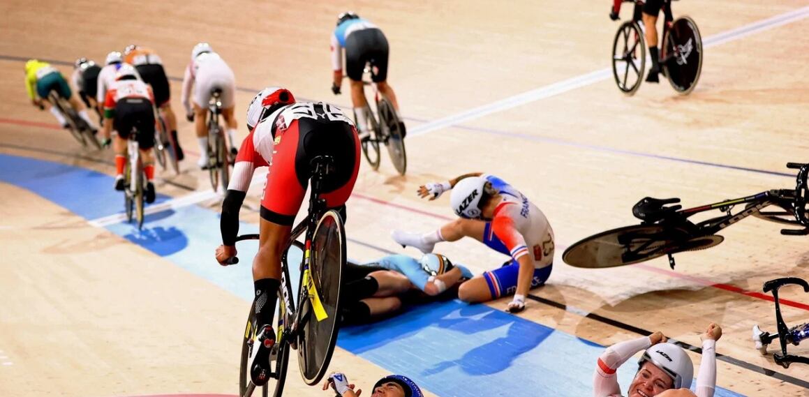 Caída masiva en ciclismo. / Gentileza