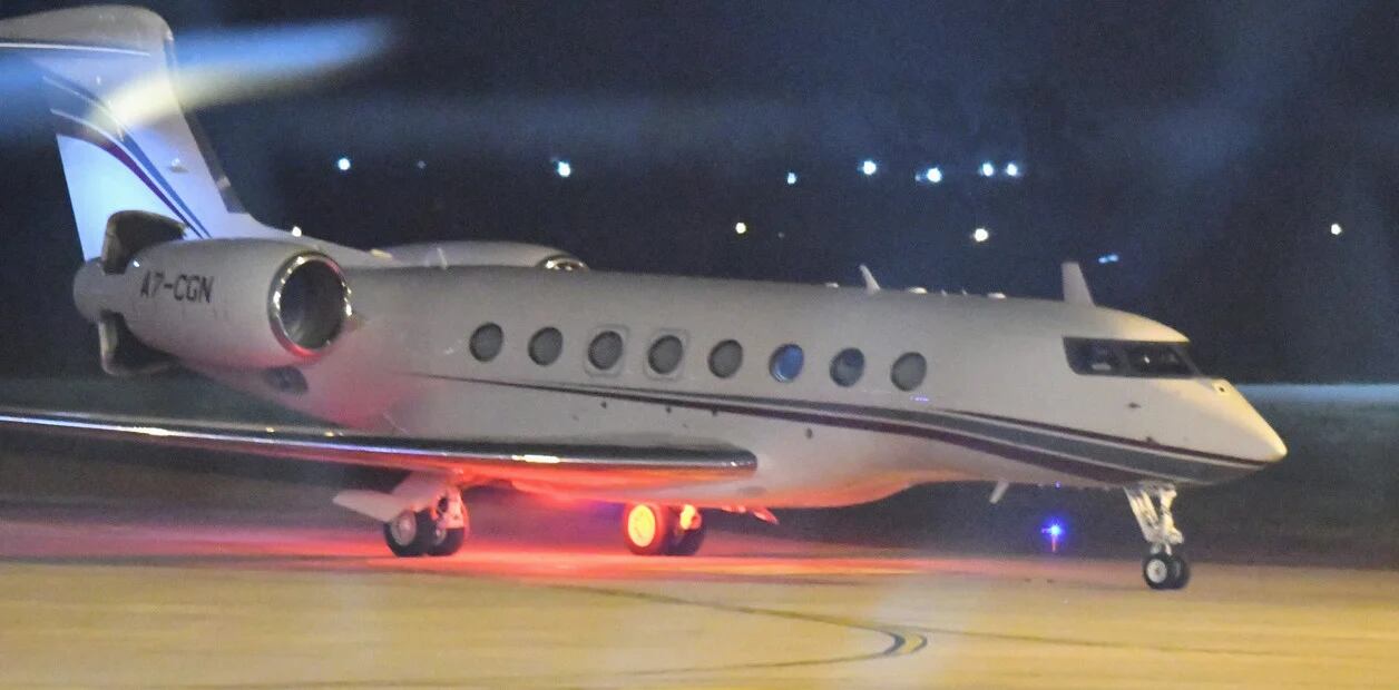 Lionel Messi llegó esta madrugada a Rosario junto con Di María y Otamendi.