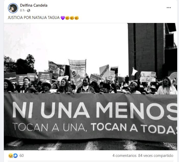 Convocan a una marcha en reclamo de justicia por el femicidio de Natalia Tagua en San Rafael - 