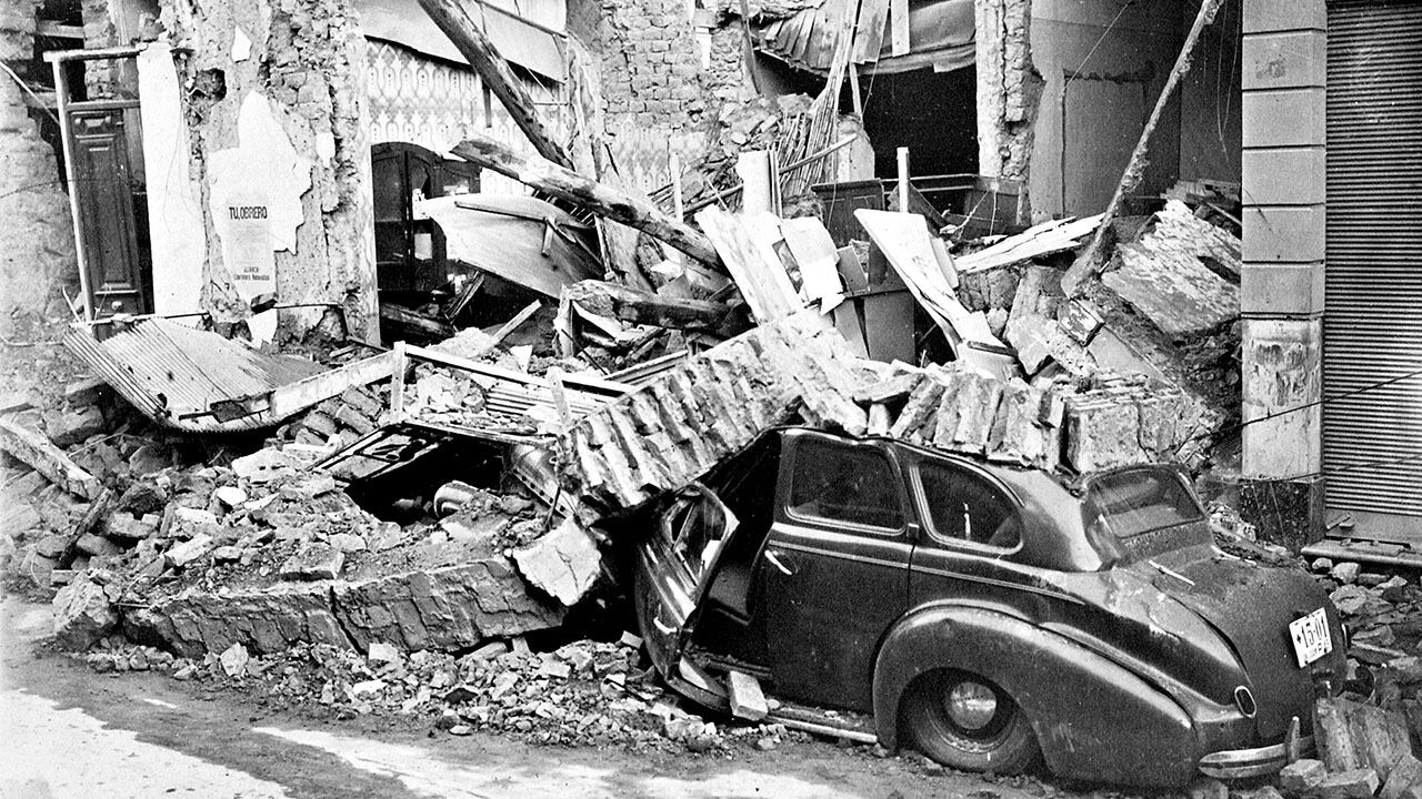 San Juan. Terremoto 15 de Enero 1944.
La ciudad quedó en ruinas y su gente calle