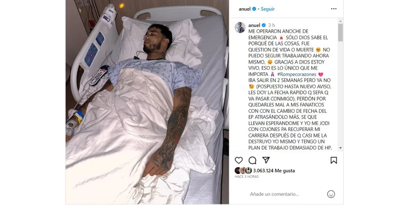 El cantante puertorriqueño fue internado de urgencia.