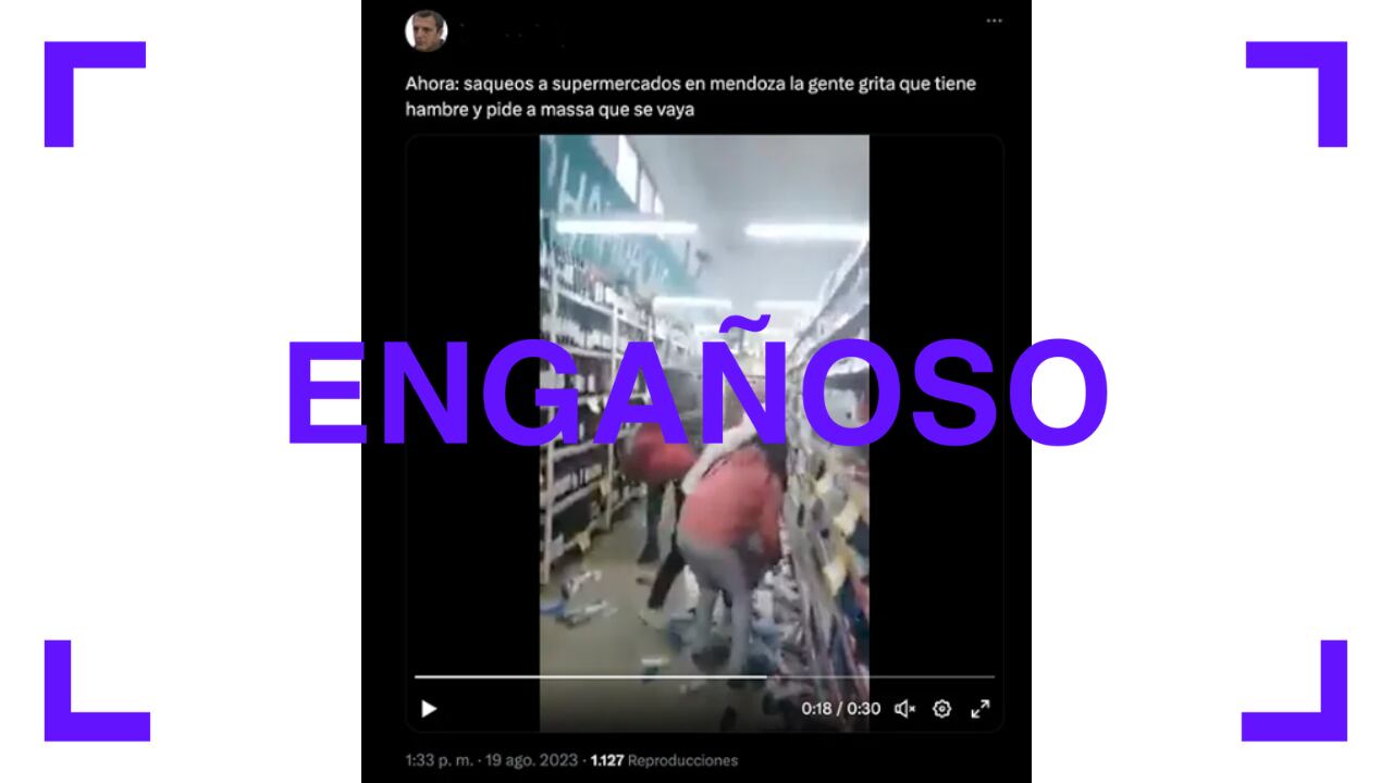 Circulan videos sobre saqueos: cuáles son verdaderos y cuáles falsos. Foto: Reverso