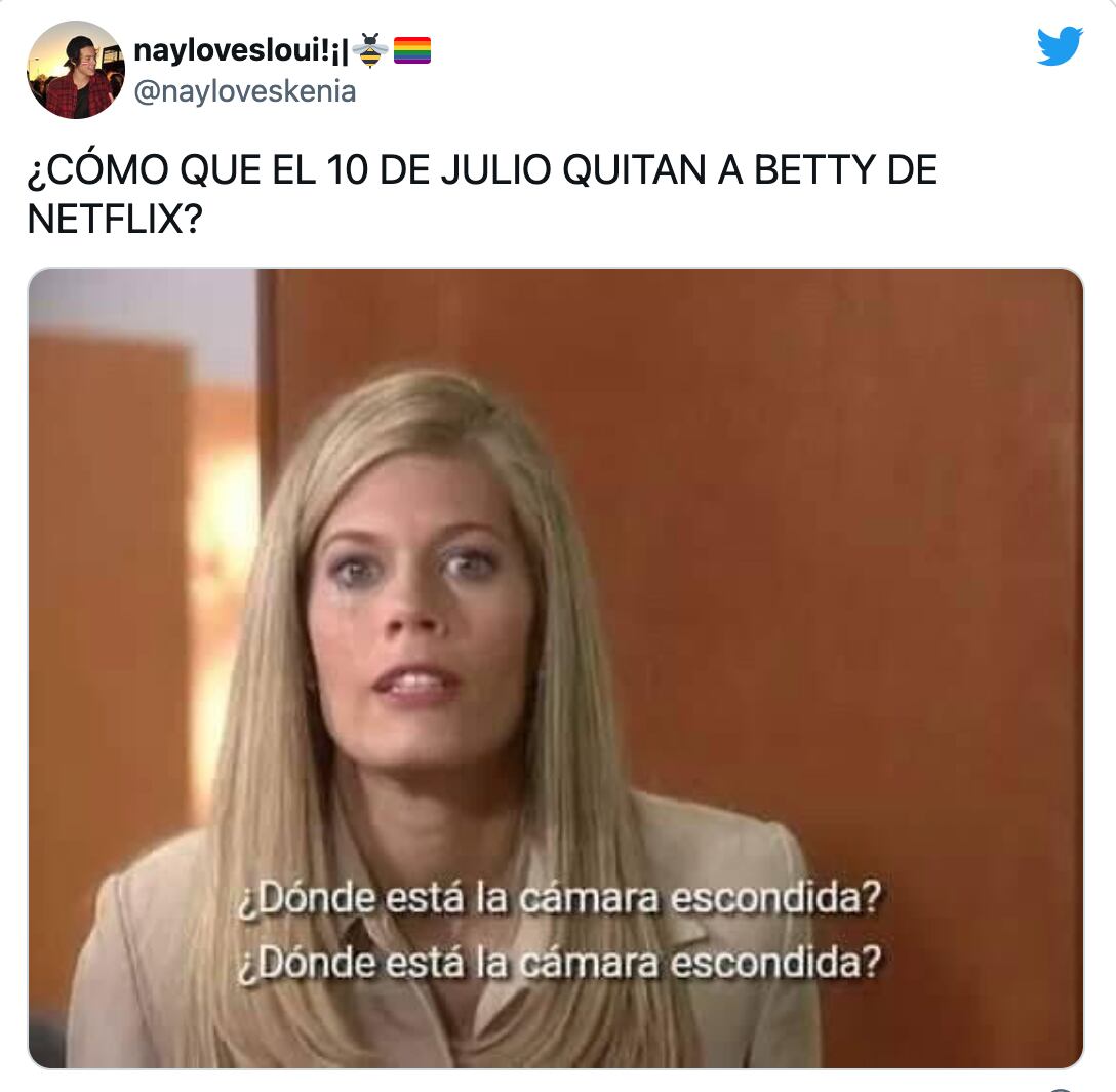 "Betty, la fea" se va de Netflix y las redes sociales se llenaron de memes.