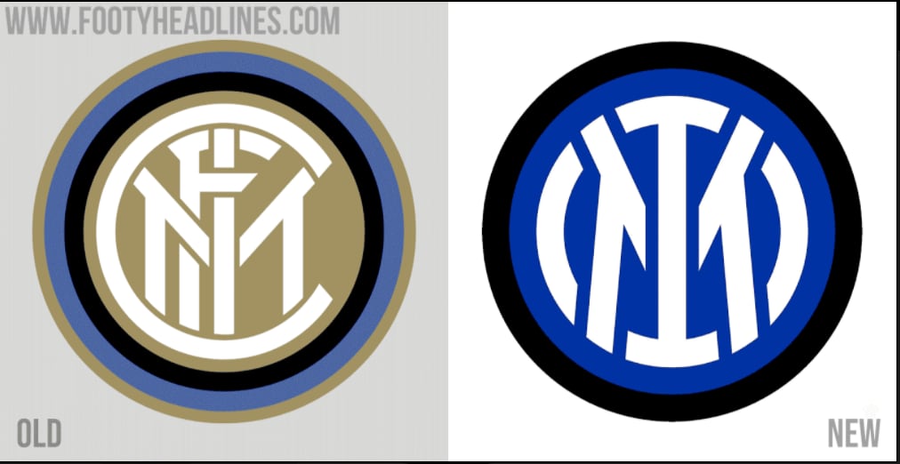 Antiguo y Nuevo logo del Inter.