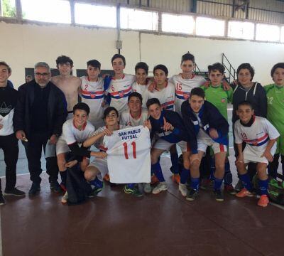 
    Los chicos de la C 15 de San Pablo que dejó en el camino a Independiente.
   