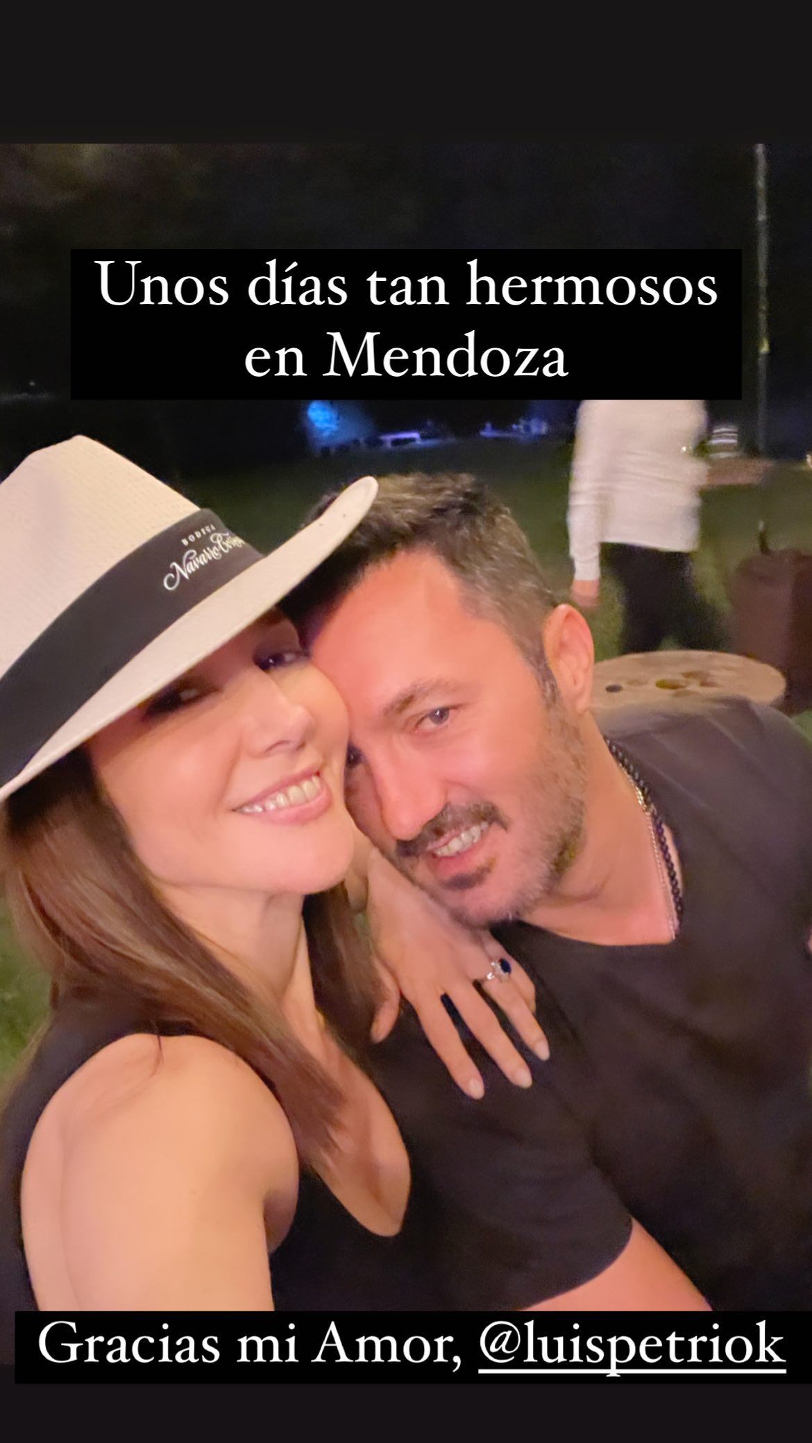 Cristina Pérez y Luis Petri, súper enamorados.