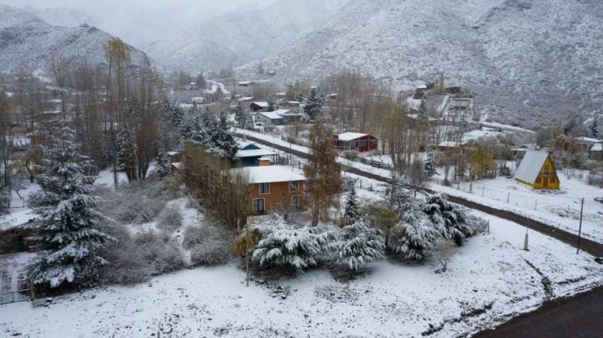 
Vista de Las Vegas en la primer nevada del año  | Foto: Ignacio Blanco / Los Andes
   