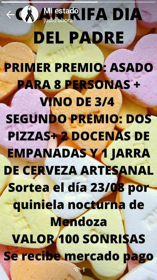 La rifa que organizan desde el Merendero Yo Si Te Creo para juntar fondos y celebrar el Día del Niño. 