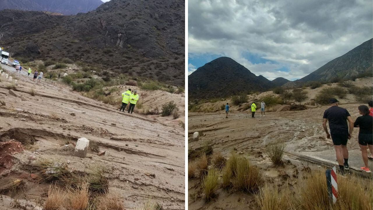 Corte en la Ruta 7 por un alud. Gentileza