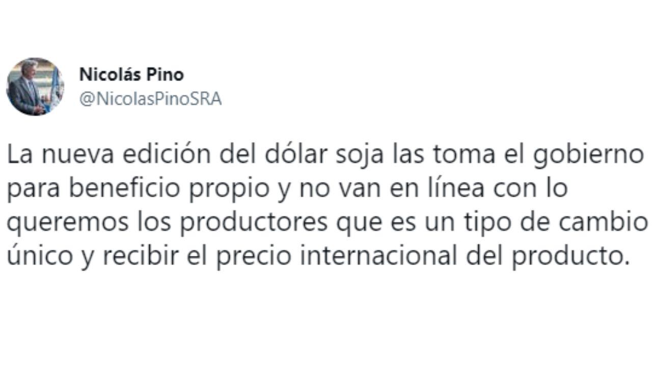 El titular de la Sociedad Rural criticó al Gobierno por el dólar soja II: “No es una medida para el campo sino con fines recaudatorios”.