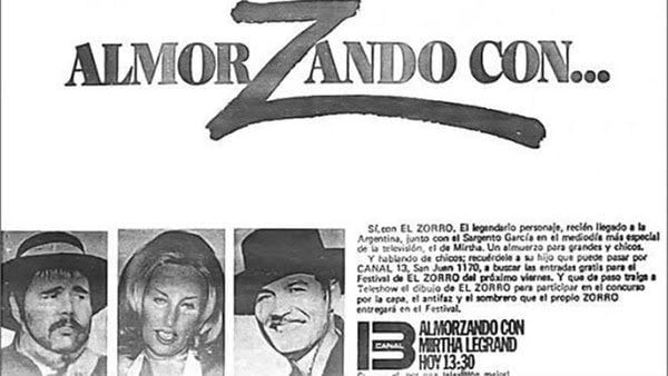 Henry Calvin, el Sargento García en El Zorro, estuvo en lo de Mirtha Legrand, junto al icónico Guy Williams