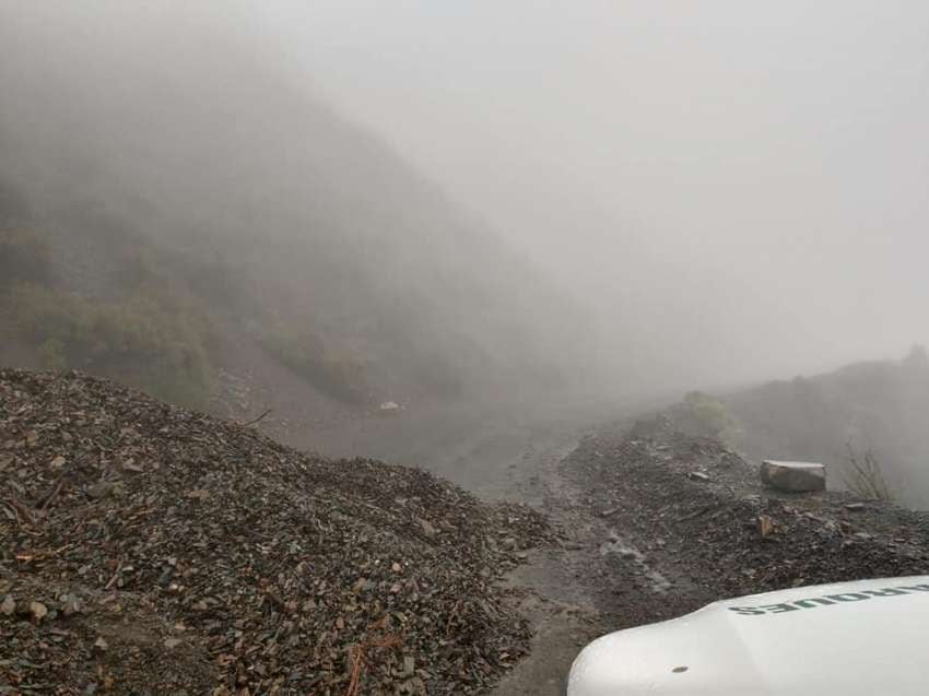 
Caracoles. Vista del derrumbe sobre la ruta 52 que une Villavicencio con la localidad de Uspallata | Gentileza / Municipalidad de Las Heras
   