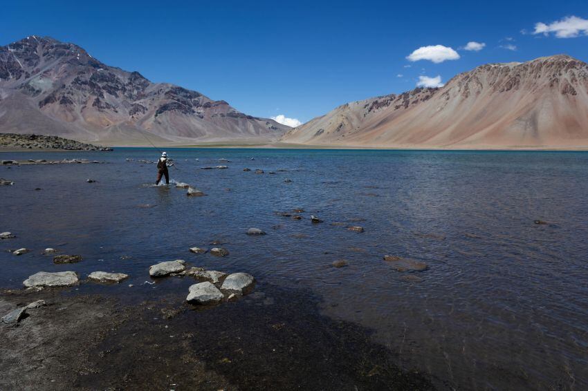 Inauguró la temporada en la Laguna del Diamante. / Foto: Ignacio Blanco 