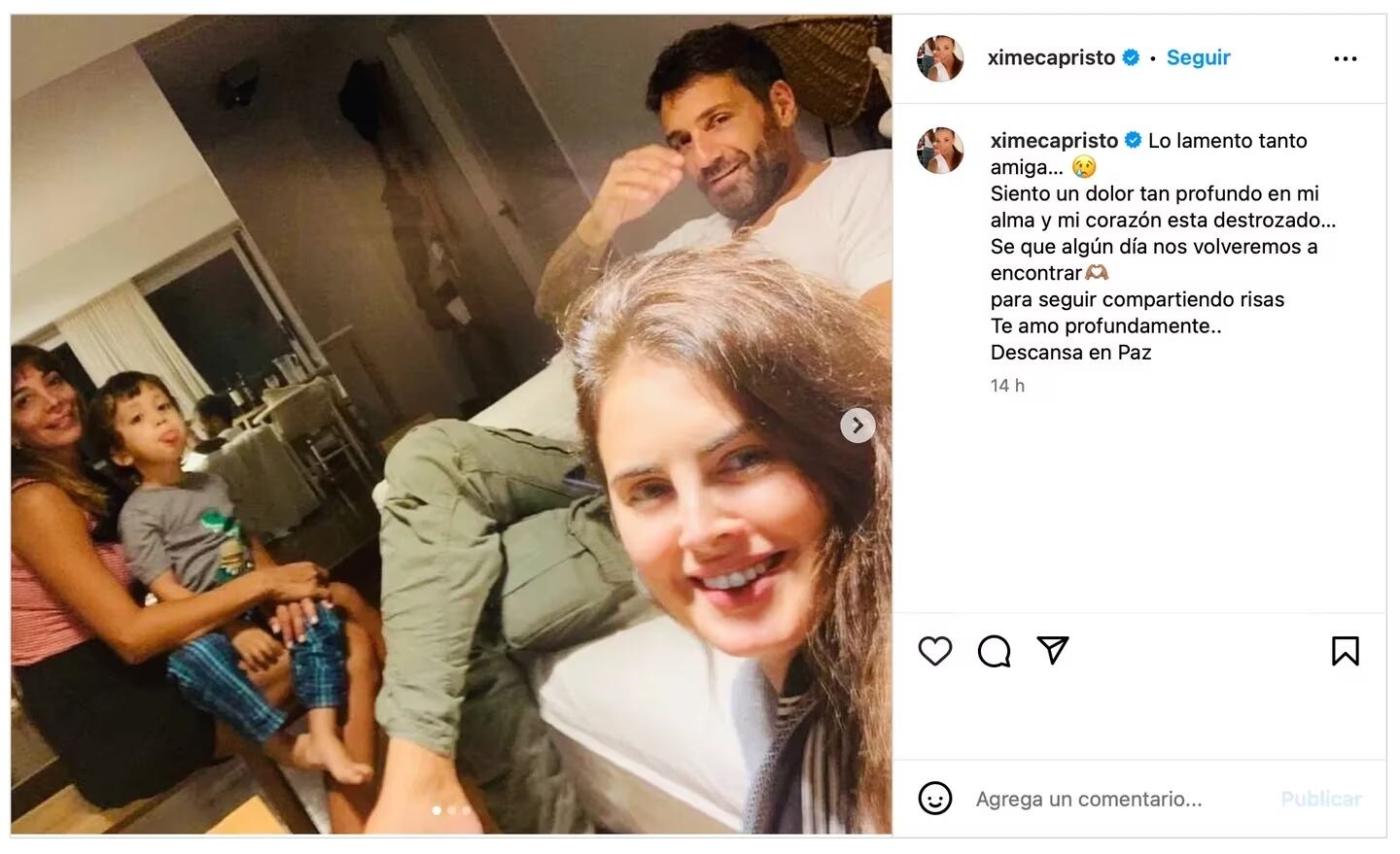 Ximena Capristo crítico a Marcelo Tinelli por no hacerle homenaje a Silvina Luna.