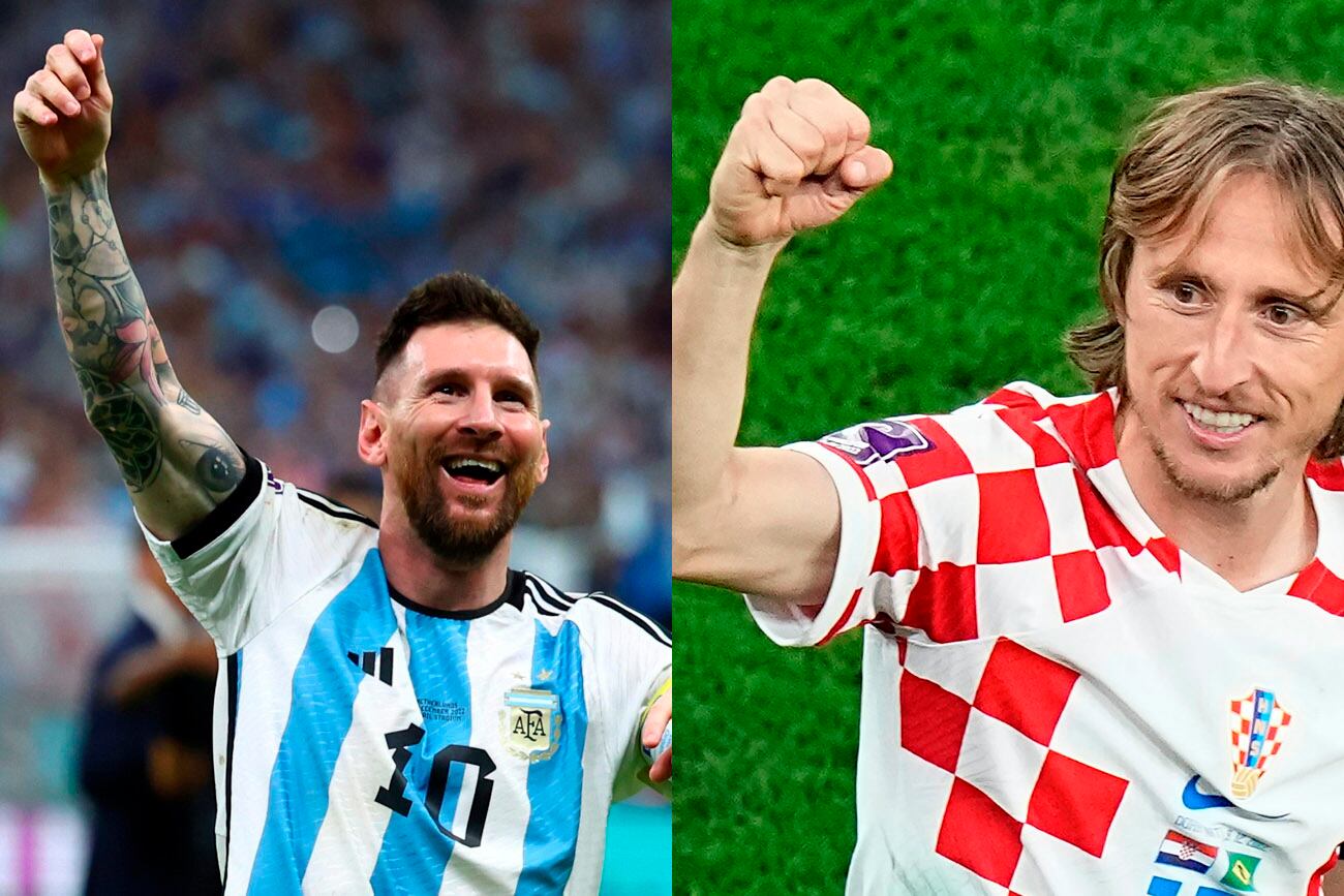 Lionel Messi y Luka Modric, capitanes de las selecciones de Argentina y Croacia. (La Voz)